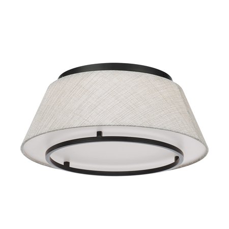 Dweled Hailey 16in LED Fabric Flush Mount 3000K in Black FM-531